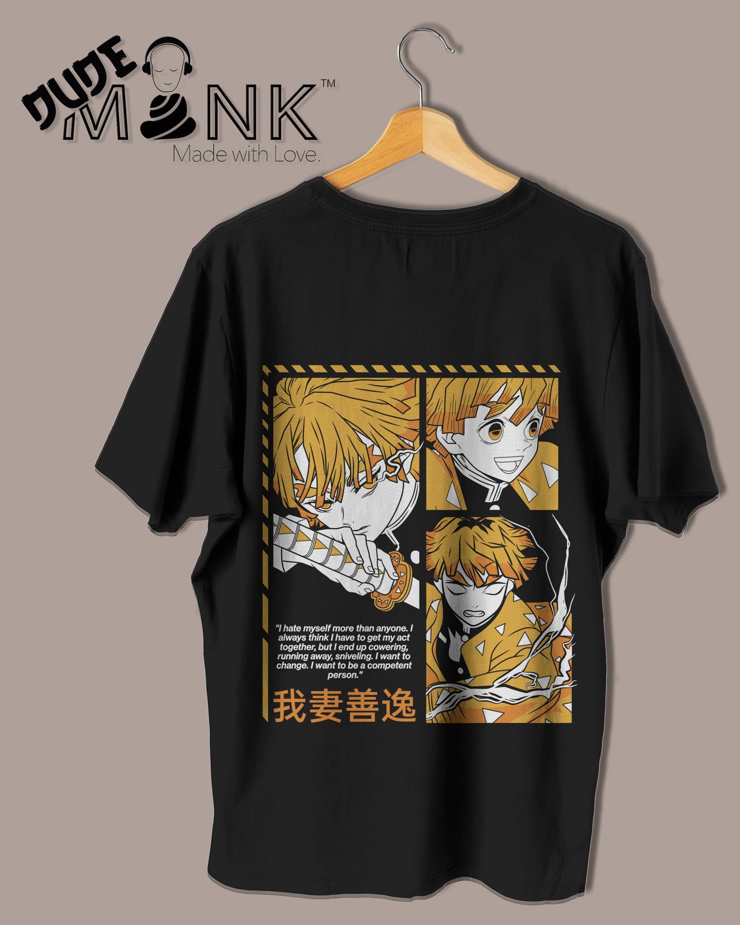 Zenitsu Agatsuma Demon Slayer Anime Oversized T-Shirt
