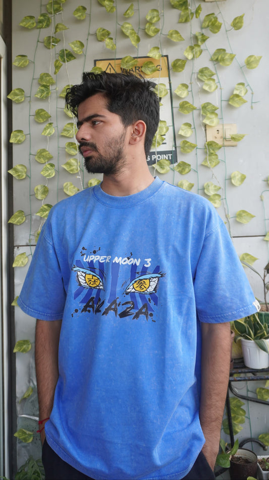 AKAZA: Upper Rank 3 Acid Wash Oversized T-Shirt