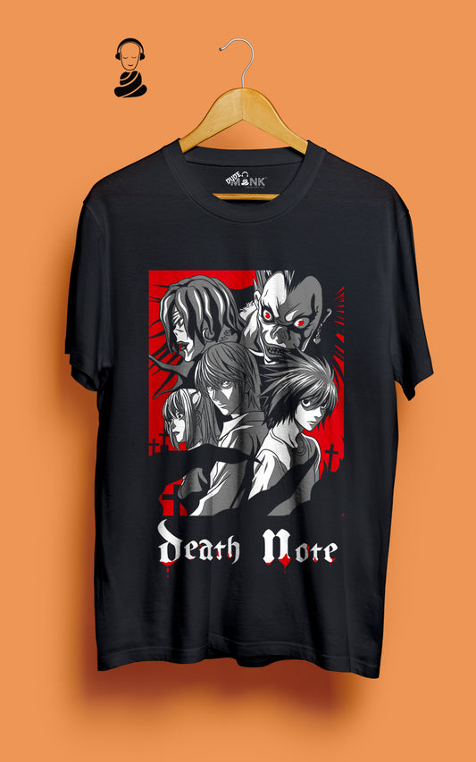 Death Note Characters Neck Half T-Shirt