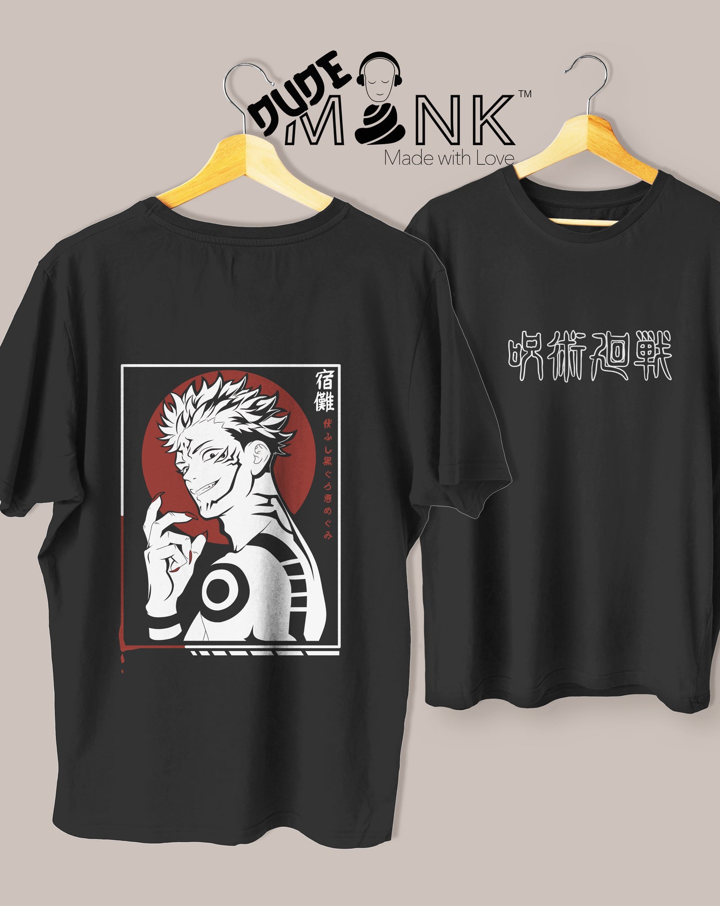 partikel blod Kiks Ryomen Sukuna JJK Anime Oversized T-Shirt – Dudemonk